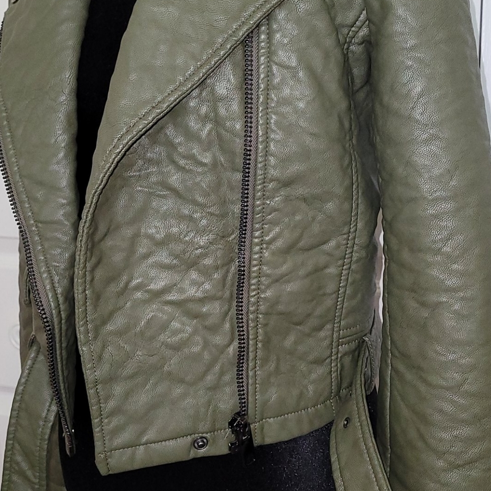 🎉💜HP💜🎉 Joe's Jeans Faux Leather Moto Jacket M - Picture 4 of 9